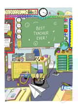 Best Teacher Ever created by Homebird Art