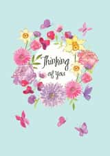 Floral Wreath Happy Easter Card created by Pom Pom Party Cards