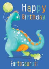 'Fartosaurus' birthday card created by Alexandra Elliot Designs