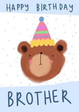 Party Bear Happy Birthday Brother Card created by Sarah Shields Studio