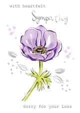 Sympathy Anemone Card created by SABIVO Design by Sabina