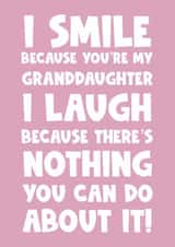 Funny happy birthday greeting card to granddaughter from grandma granddad created by Naomi Park