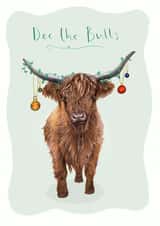 Dec the Bulls Christmas card created by Beth Goodwin