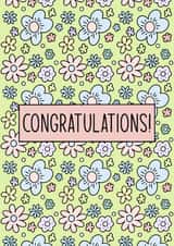 Floral congratulations, well done, new job, flowers, for her, graduate, good job created by By Emma Dearling