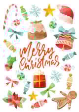 Watercolour Cutie Merry Christmas created by Littlest Comforts