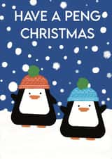 Have a peng Christmas! Cute penguin card! created by Emma TK Design