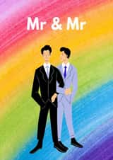 Mr & Mr - Rainbow wedding day card created by Made by Betty