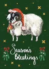 Christmas Sheep Seasonal Greetings created by Rebecca Bagley