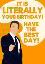 Chris Traeger It Is Literally Your Birthday Card created by TORIAillustration