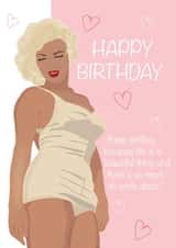 Marilyn Monroe quote Birthday Card created by Jade Xav