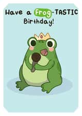 Frog birthday card created by Abigail Taras