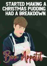 Bon Appetit (Christmas) James Acaster created by Pink + Pip