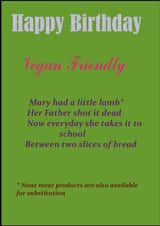 The Vegan Birthday Card created by ColourBlind Cards