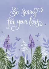 Floral so sorry for your loss card created by Making Meadows Ltd