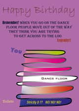 Worst Dancer Birthday Card created by ColourBlind Cards