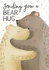 Cute sending you a bear hug card created by Making Meadows Ltd