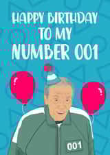 Squid Game Birthday Card created by The Cake Thief