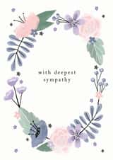 Floral with deepest sympathy card 1000 created by Making Meadows Ltd