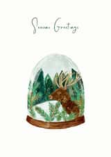 Reindeer Snowglobe created by Pink Pen Studio