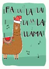 FUNNY SINGING LLAMA CHRISTMAS CARD created by Leebee Designs
