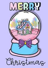 Snow globe christmas card created by @CraftyMiaa