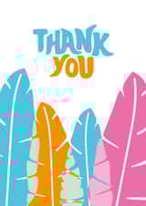 Thank You Tropical Banana Leaf Card created by Tihara Smith