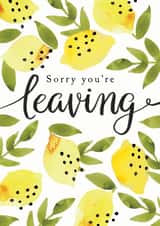 Sorry you're leaving Botanical Lemon card created by Making Meadows Ltd