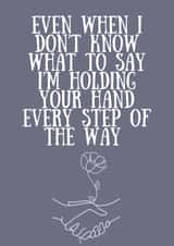Holding Your Hand Card  created by Esther the Sketcher