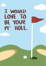 19th Hole Naughty Golf Card created by Knotty Cards