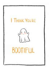 Spooky Halloween Ghost on the outside, Bootiful on the Inside created by Rebecca Bagley