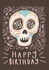Sugar Skull Happy Birthday Card created by Nicola Scott