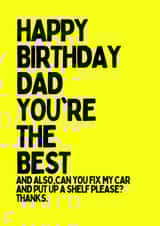 Happy Birthday Best Dad created by Dangerous Dave 