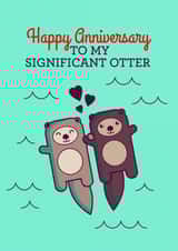 Happy Anniversary To My Significant Otter Love Card created by Tiny Bee Cards
