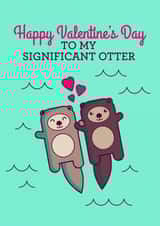Happy Valentine's Day to my Significant Otter Love Card created by Tiny Bee Cards