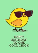Cool Chick Birthday Card created by Tiny Bee Cards