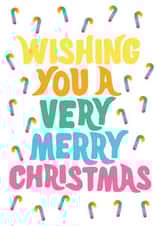 Very Merry Christmas Tropical Candy Cane Card created by Tihara Smith