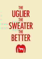 Ugly sweater Christmas card created by Nifty Cards