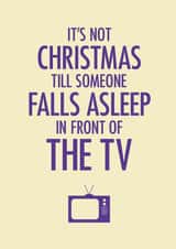 Christmas TV card created by Nifty Cards