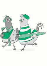 3 French Hens Christmas Card created by Chloe illustrates