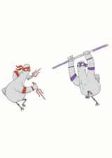 Two Turtle Doves Christmas Card 1001 created by Chloe illustrates