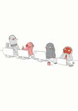 Four Calling Birds Christmas Card created by Chloe illustrates