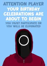 Squid Game Birthday Card created by The Foxy Lemon Co.