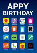 Appy birthday card created by Graham Birch