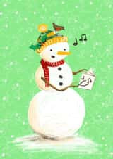Christmas Carol Snowman created by Rebecca Bagley