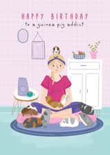 Happy Birthday Guinea Pig Lady Card created by Little Stringers