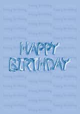 Baby Blue Happy Birthday Helium Balloons Card created by Kayenaat