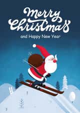 Christmas card with cute Santa created by Anna Bencic