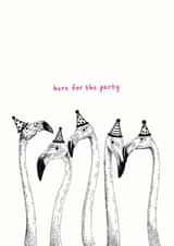 Here for the Party - Flamingo Birthday Card created by Catherine Bamber