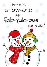 Fab-yule-ous Snowmen Christmas Card created by fizzi jayne