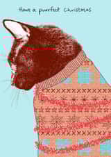 Cat Christmas card created by Pearl Illustrations